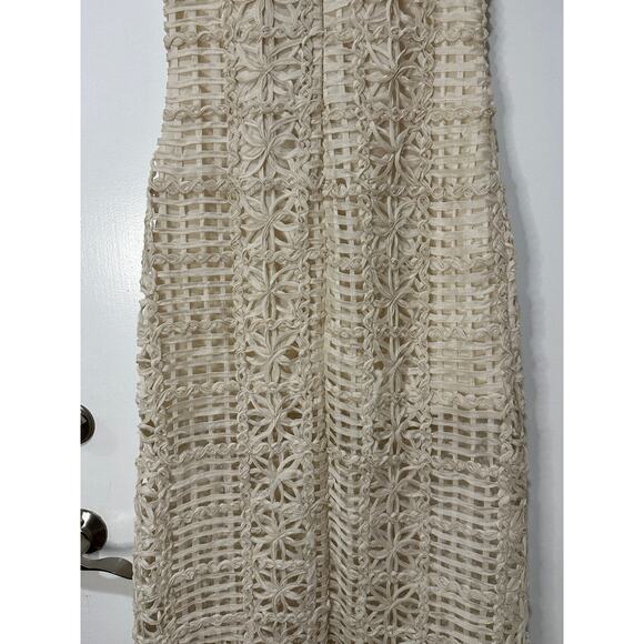 Nordstrom Endless Rose Sleeveless Textured Lace Midi Dress Ivory Size Large NWT - Picture 13 of 15